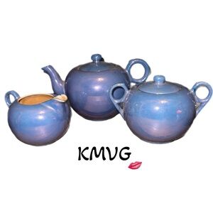 Vintage Tashiro Shoten Yokohama Japan Lustreware 1930’s Teapot, Creamer & Sugar